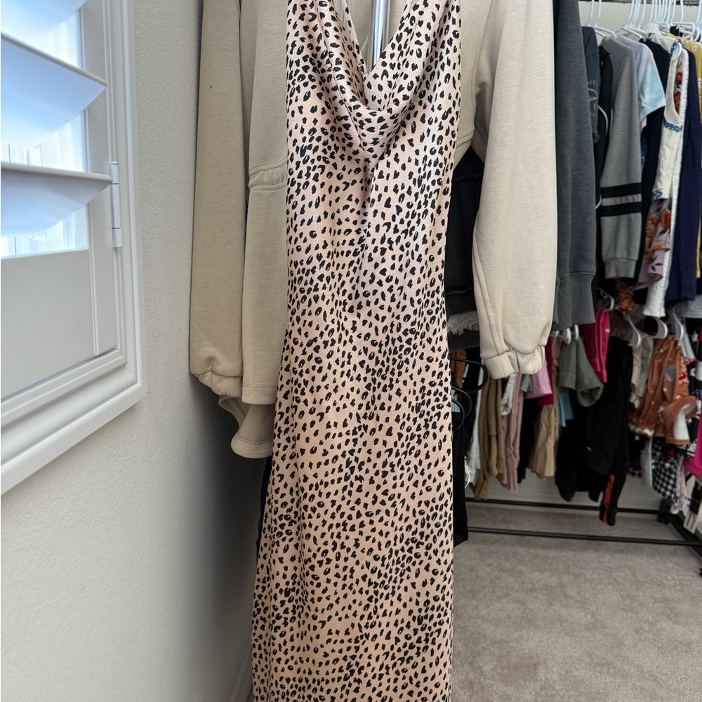 Nordstrom Backless Dress in leopard- cheetah